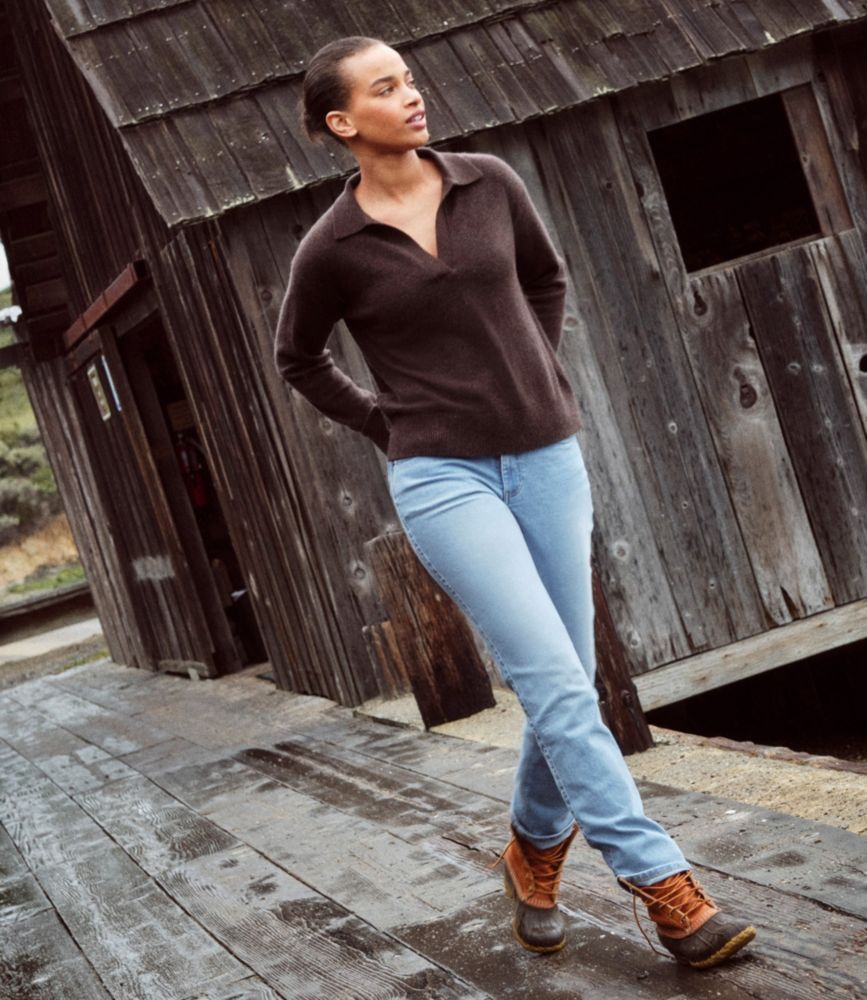 Women's Classic Cashmere Sweater, Relaxed Polo - US 4163