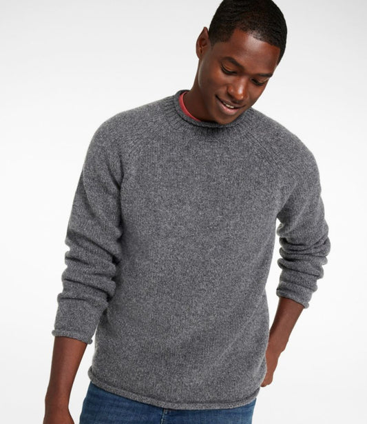Men's Bean's Classic Ragg Wool Sweater, Rollneck - US 3999