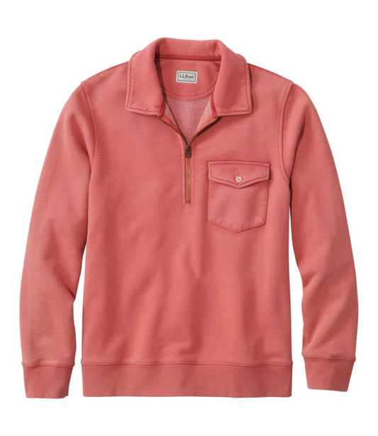 Men's Sunwashed Sweatshirt, Quarter-Zip Polo, Long-Sleeve - US 8833