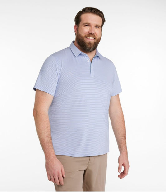 Men's Comfort Stretch Performance® Party Polo, Slightly Fitted, Short-Sleeve, Stripe - US 5564