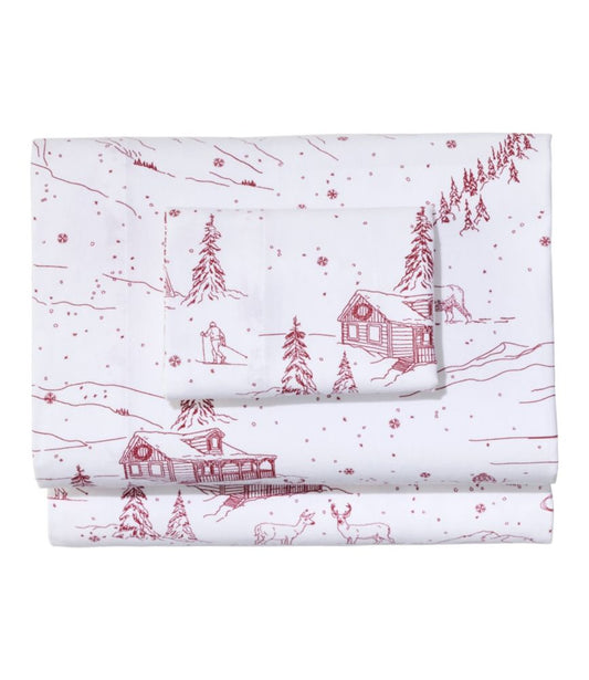 Holiday Toile Flannel Sheet Collection - US 5083