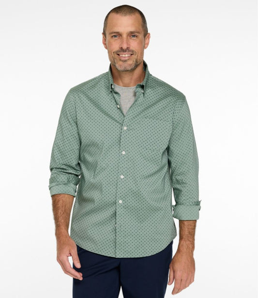 Men's Comfort Stretch Performance® Shirt, Long-Sleeve, Slightly Fitted Untucked Fit, Print - US 5782