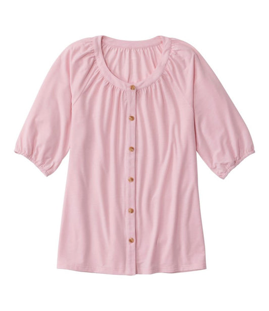 Women's Camden Hills Tee, Elbow-Sleeve Button-Front Shirt - US 7805