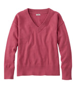 Women's Cotton/Cashmere Sweater, V-Neck - US 0628