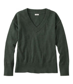 Women's Cotton/Cashmere Sweater, V-Neck - US 4330