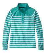 Women's Peaks Island Button Mockneck, Stripe - US 1769