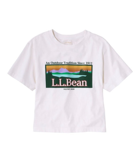 Women's Sunwashed Tee, Short-Sleeve Cropped Boxy Crewneck Logo - US 6155