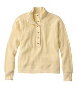 Women's Sunwashed Waffle Top, Mockneck Henley - US 2353