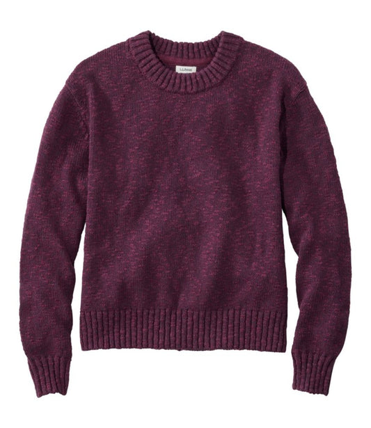 Women's Cotton Ragg Sweater, Relaxed Crewneck - US 9101
