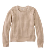 Women's Sunwashed Openwork Sweater, Crewneck - US 5396