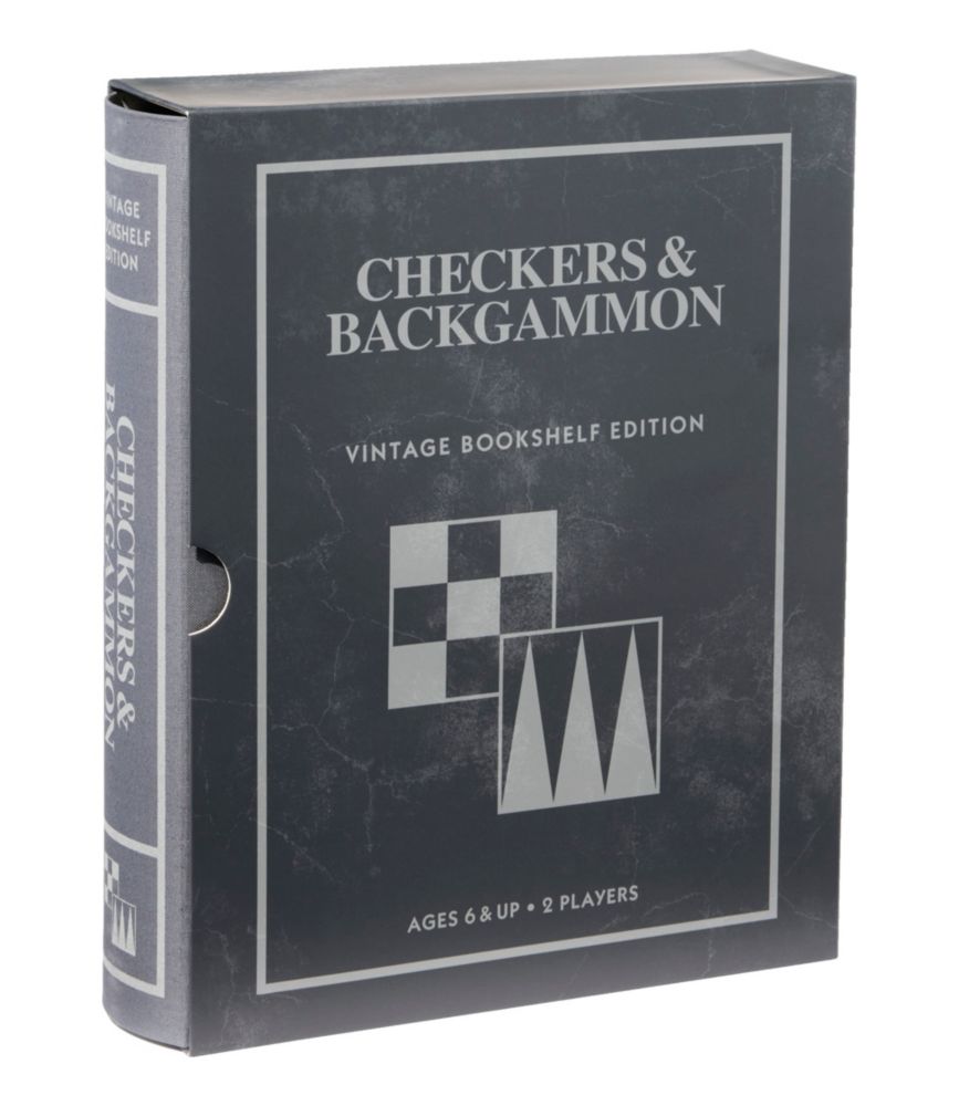 Backgammon/Checkers Vintage Bookshelf Game - US 7237
