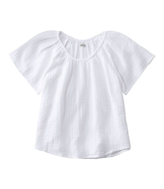 Women's Cloud Gauze Shirt, Short-Sleeve Scoopneck - US 5825