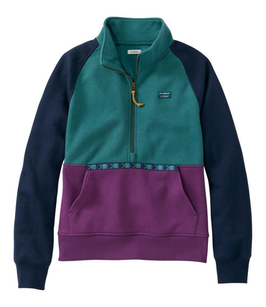 Women's Mountain Classic Sweatshirt, Half-Zip Colorblock - US 3386