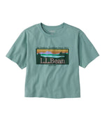 Women's Mountain Classic Tee, Short-Sleeve Cropped Boxy Crewneck Logo - US 3503