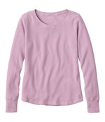 Women's Waffle-Knit Top, Long-Sleeve Jewelneck - US 0608