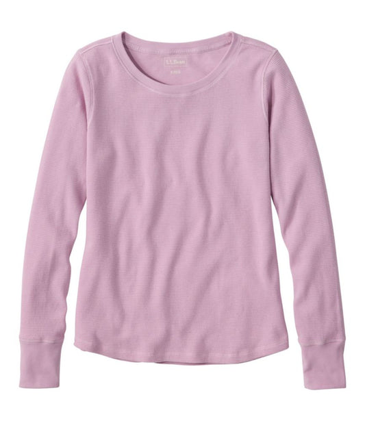 Women's Waffle-Knit Top, Long-Sleeve Jewelneck - US 0608